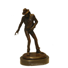 Musique déco en laiton statue classique Michael Sculpture en bronze Sculpture Tpy-900
